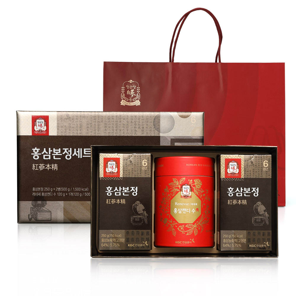 [km]정관장 홍삼본정 250g x 2병 + 레네세 홍삼캔디 수 120g (쇼핑백포함)