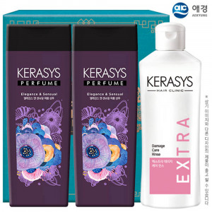 [km]애경 케라시스퍼퓸샴푸200용기2P 린스180용기(3종)