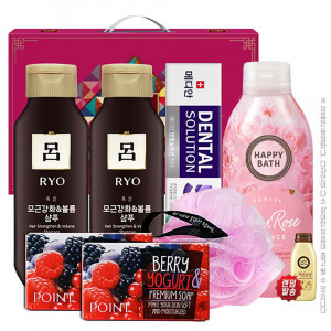 [km]아모레 려샴푸180용기2P 메디안치약90g 해피바스바디워시200용기 애경포인트베리비누2P 샤워볼(7종)