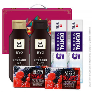 [km]아모레 려샴푸180용기 린스180용기 메디안치약90g2P 애경포인트베리비누2P(6종)