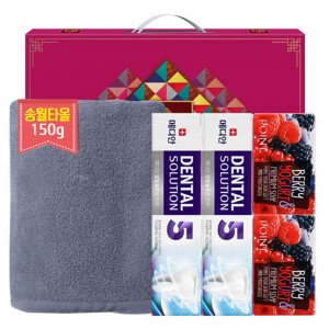 [km]송월 타올150g 아모레메디안치약90g2P 애경포인트베리비누2P(5종)