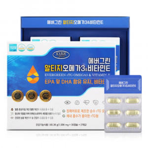 [km]에버그린 알티지오메가3&비타민E 1006mg x 60캡슐