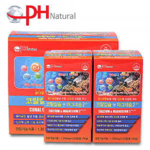 [km][PDH] 코랄칼슘 앤 마그네슘 2+ 세트 (1,300mgx120정x2병)