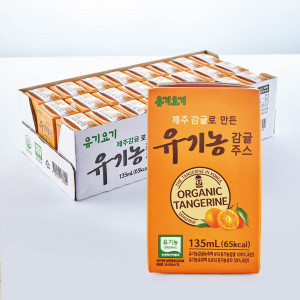 [km]유기농 제주감귤으로 만든 유기농감귤주스 135ml x 24팩