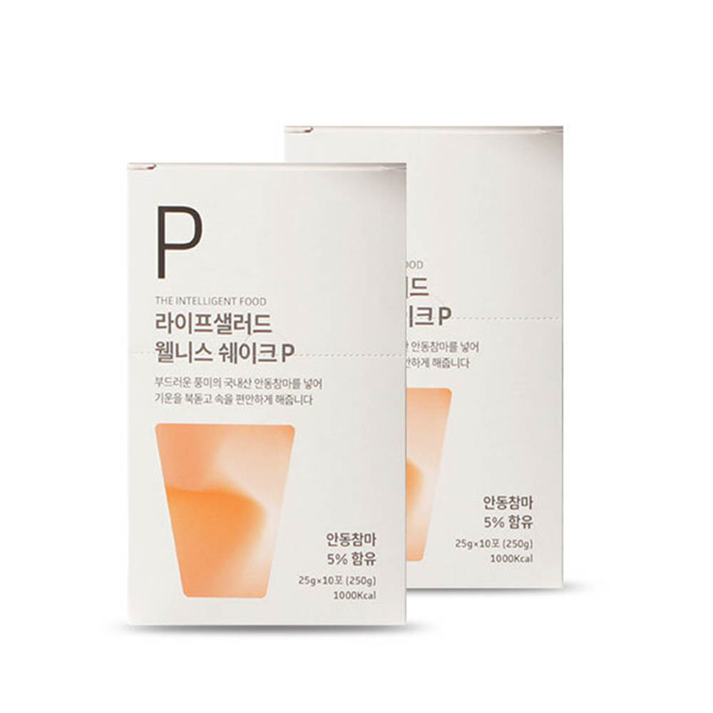 [km][라이프샐러드] 웰니스쉐이크 파우치 2박스세트 택1(P/B/M) 25gx20포/식사대용 간편식/단백질보충