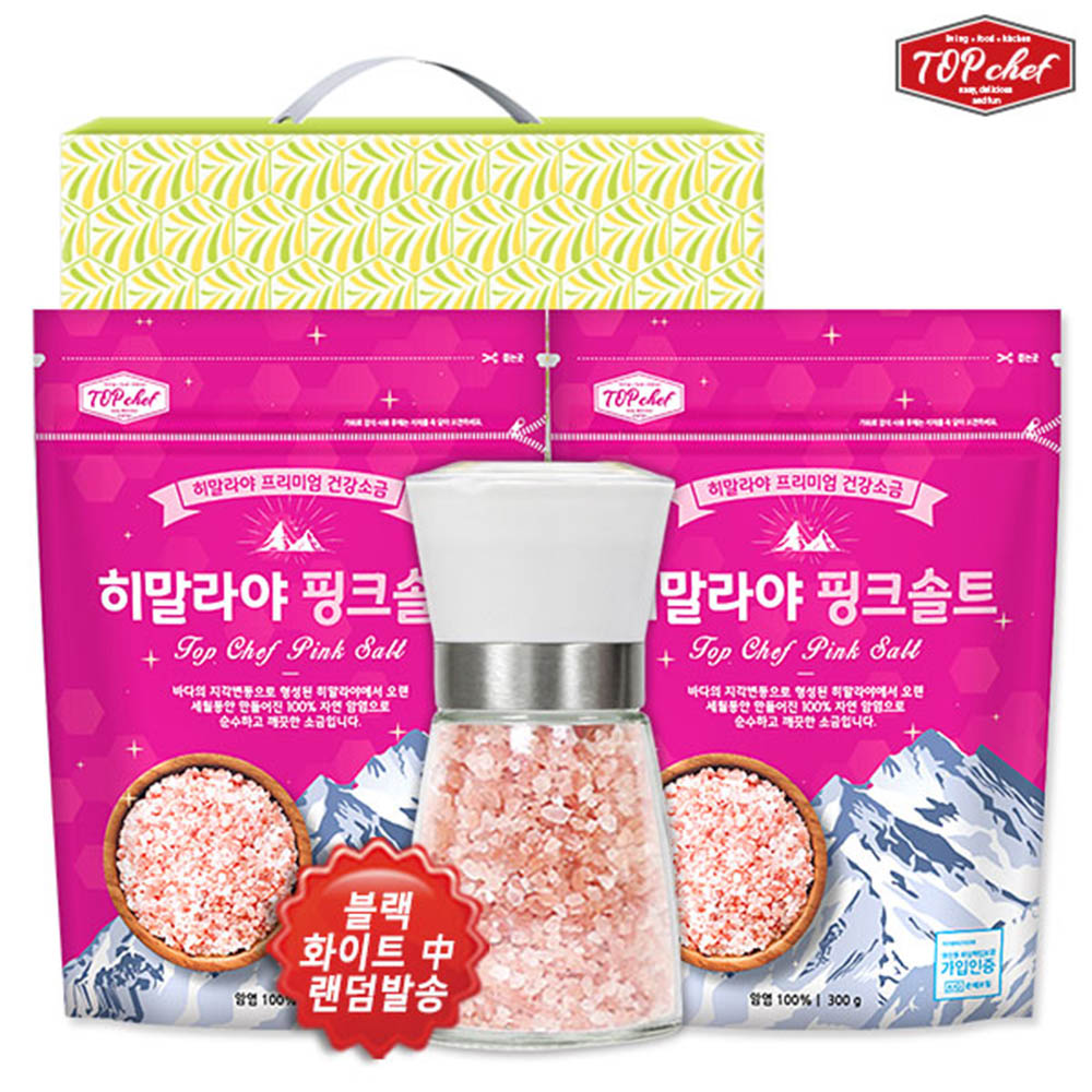 탑셰프 핑크솔트그라인더 핑크솔트300리필2P(3종)