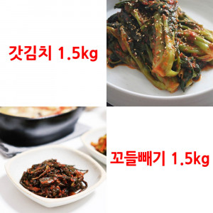 [km]정푸드 갓김치 1.5kg+꼬들빼기 1.5kg