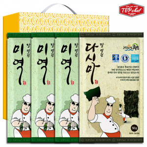 [km]탑셰프 잘말린미역40g3P 다시마50g(4종)