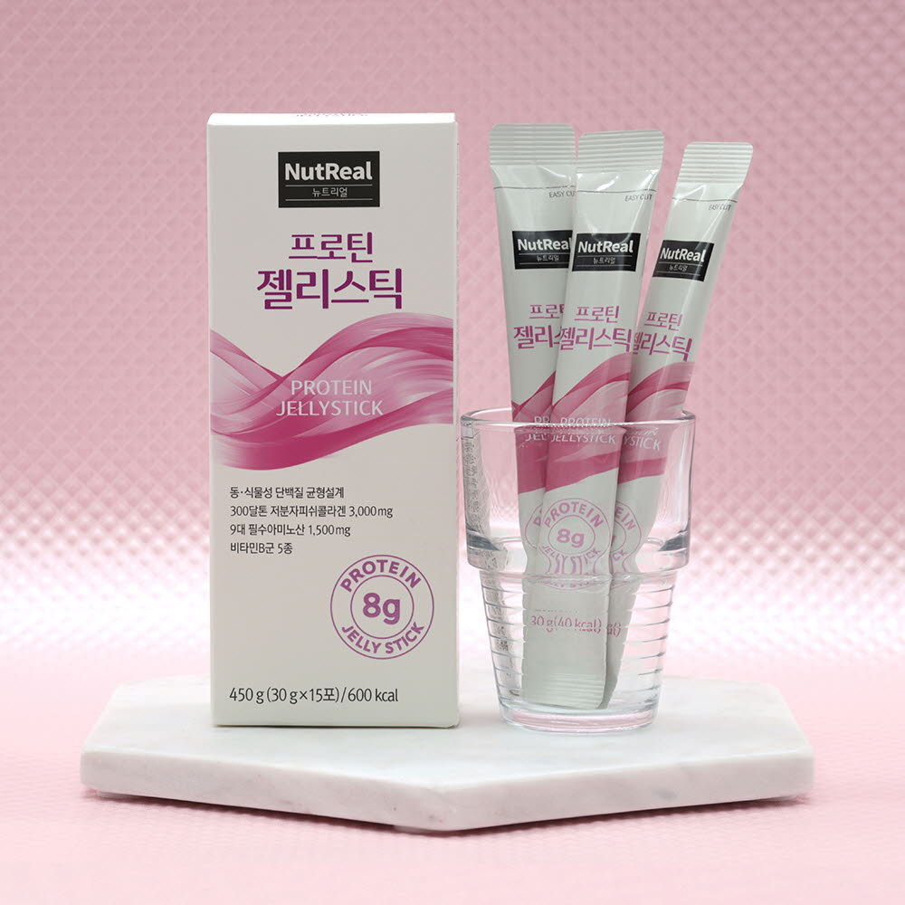 [km]뉴트리얼 프로틴 젤리스틱 단백질 저분자 피쉬 콜라겐 30g*15포
