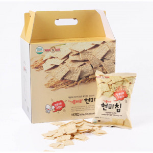 [km][푸디스]기름제로 현미칩 60g×15P/선물박스