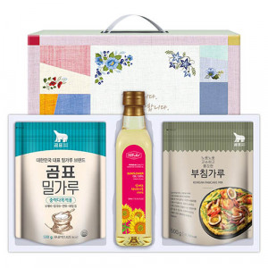 [km]탑셰프 페트해바라기유 곰표밀가루 부침가루(3종)트레이