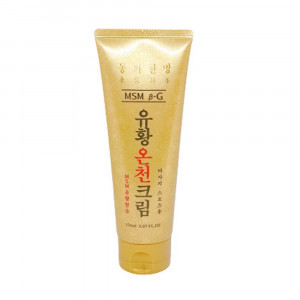 [km]유황온천크림 150ml/온천 온열마사지 스포츠 파스 통증크림