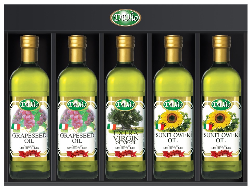 [km]디올리오 플래티늄 셋트 S-1/엑스트라 버진 올리브유1000ml*1병+포도씨유 1000ml*2병+해바라기씨유1000ml*2병