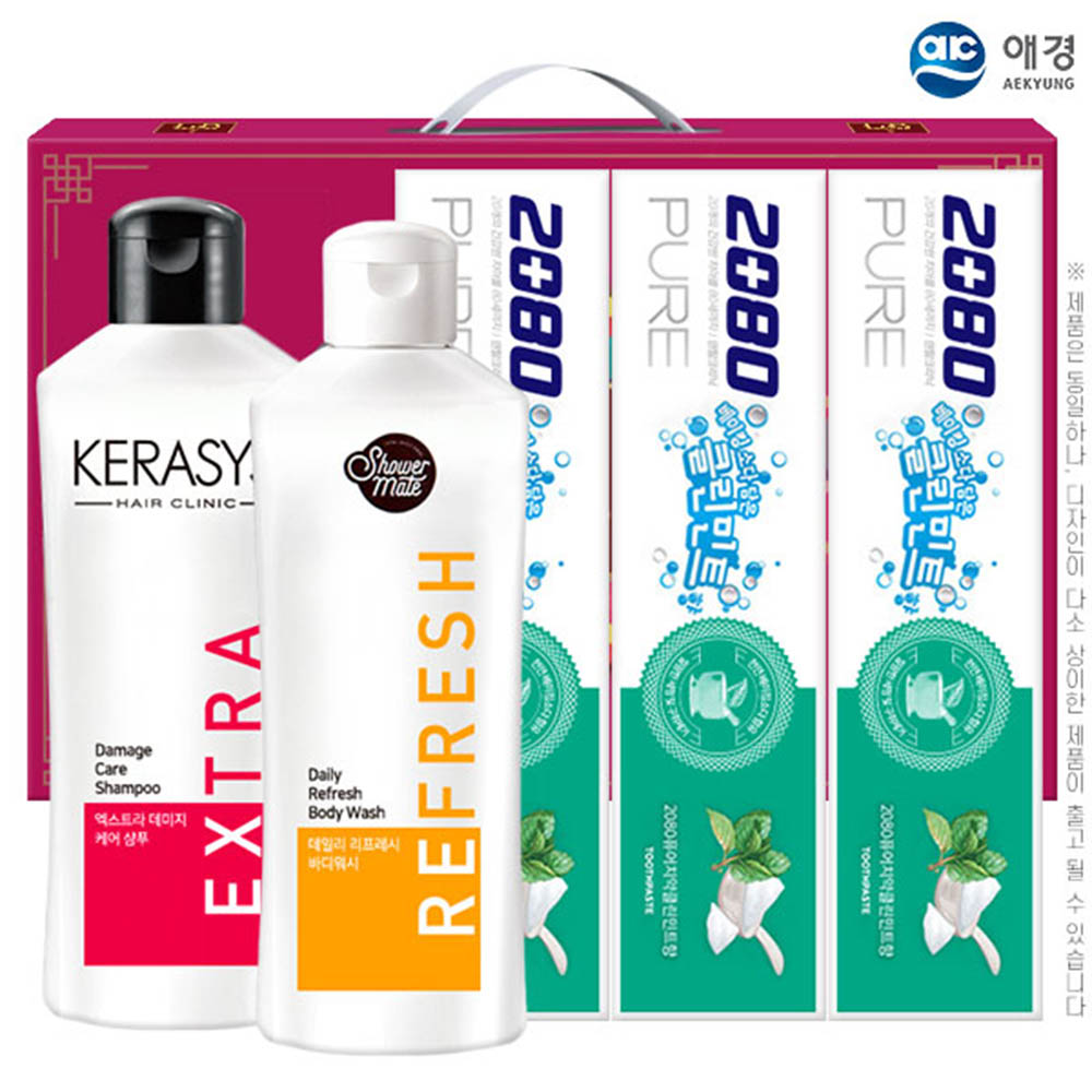 [km]애경 케라시스샴푸180용기 샤워메이트 베이킹소다치약90g3P(5종)