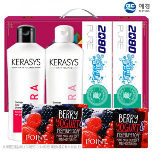 [km]애경 케라시스샴푸180용기 린스180용기 포인트베리비누2P 베이킹소다치약90g2P(6종)