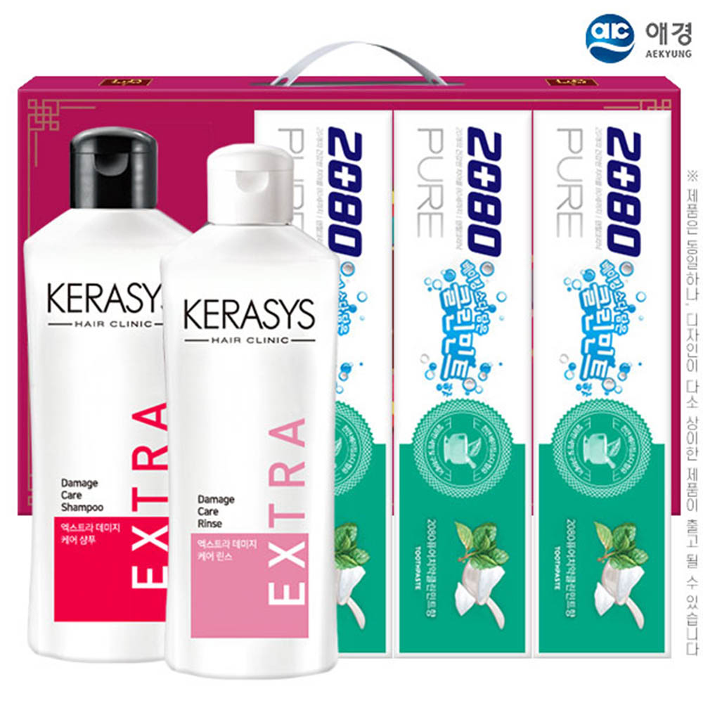 [km]애경 케라시스샴푸180용기 린스180용기 베이킹소다치약90g3P(5종)