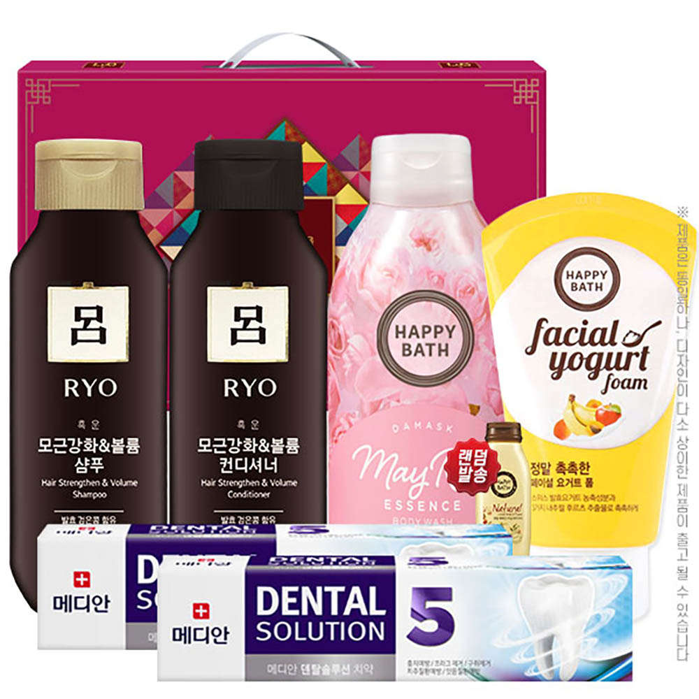 [km]아모레 려샴푸180용기 린스180용기 해피바스바디워시200용기 요거트폼 메디안치약90g2P(6종)