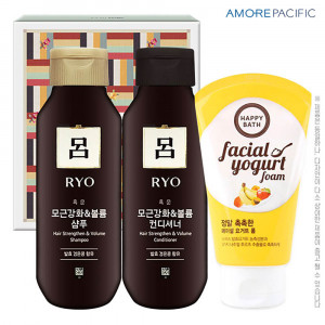 [km]아모레 려샴푸180용기 린스180용기 해피바스요거트폼(3종)