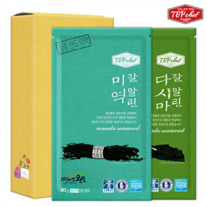 [km]탑셰프 잘말린미역40g 다시마50g(2종)