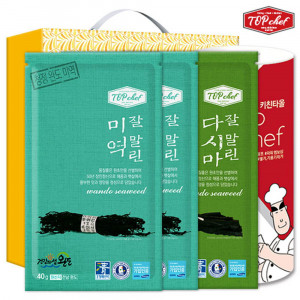 [km]탑셰프 잘말린미역40g2P 다시마50g 키친타올(4종)