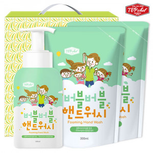 [km]탑셰프 버블버블핸드워시300펌프 핸드워시300리필2P(3종)