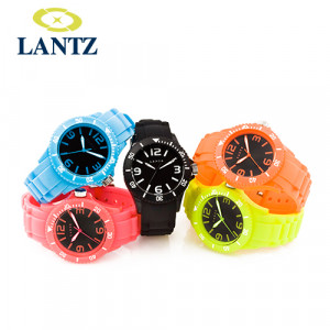 [BN][LANTZ] 란쯔 여성 실리콘 시계 LA1170 BK/BU/PK/OR/YE(색상 택1)
