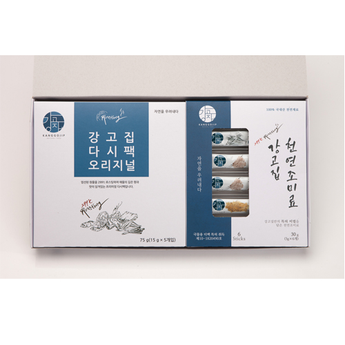 [km]강고집 기획세트 1호 (강고집 다시팩_오리지널 75g (15g*5개) + 천연조미료 스틱 5g*6개)