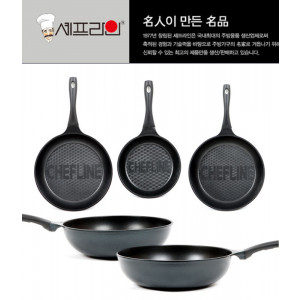 [km]셰프라인 리빙앤쿡 다이아몬드 후라이팬 2종(팬20cm,팬28cm)