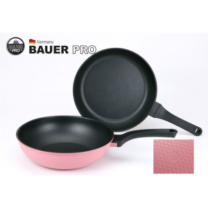 [km][BAUER PRO GERMANY] 바우어 프로 티타늄+세라믹 5중코팅 후라이팬 2종 세트/28cm 후라이팬, 28cm궁중팬